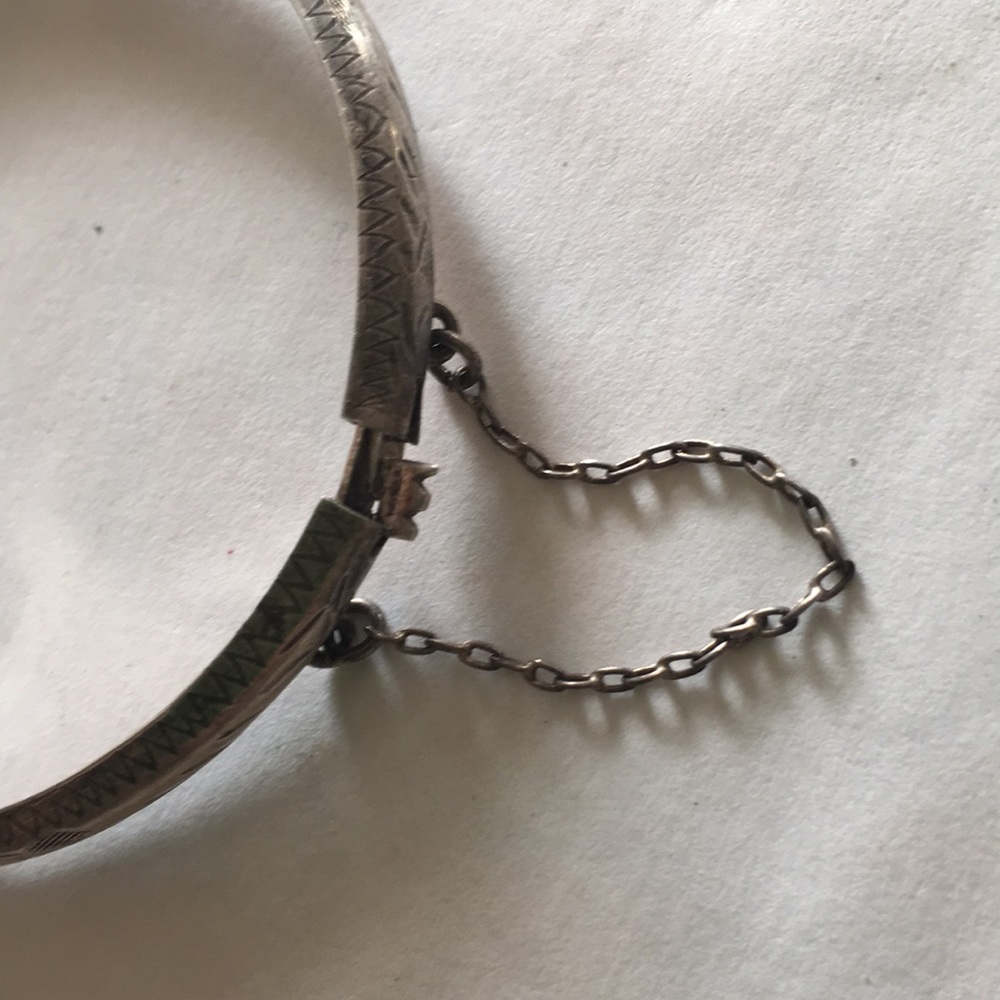 Small Sterling Silver Bangle - image 7